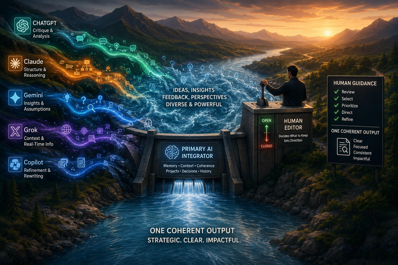 AI streams of data AI streams of data